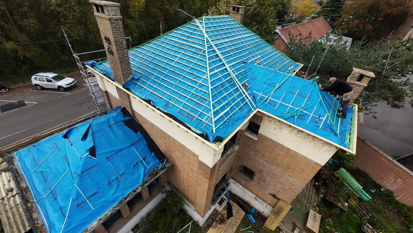 Bien et environnement vus du ciel — immobilier Flandre